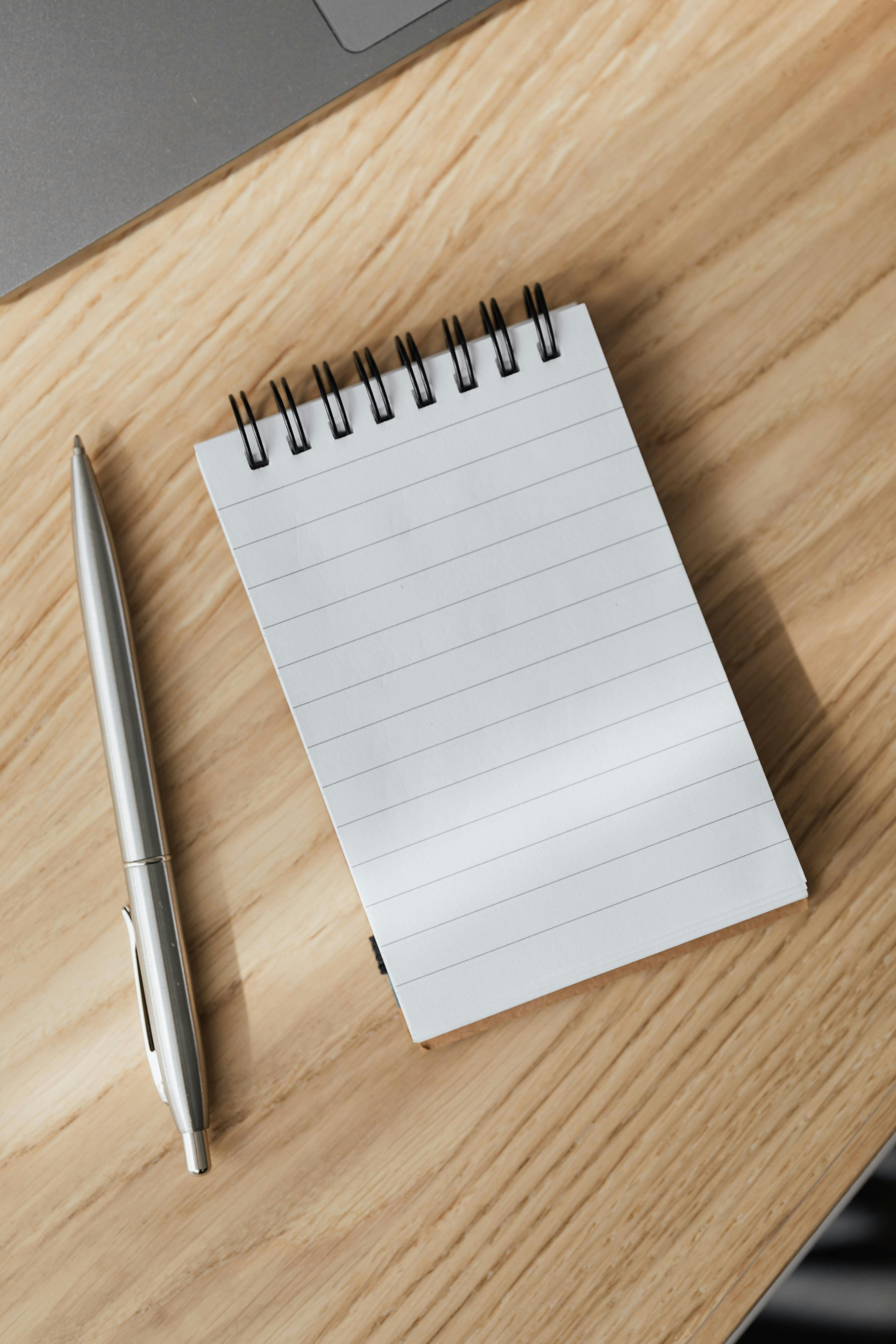 A notebook representing the appointment booking process
