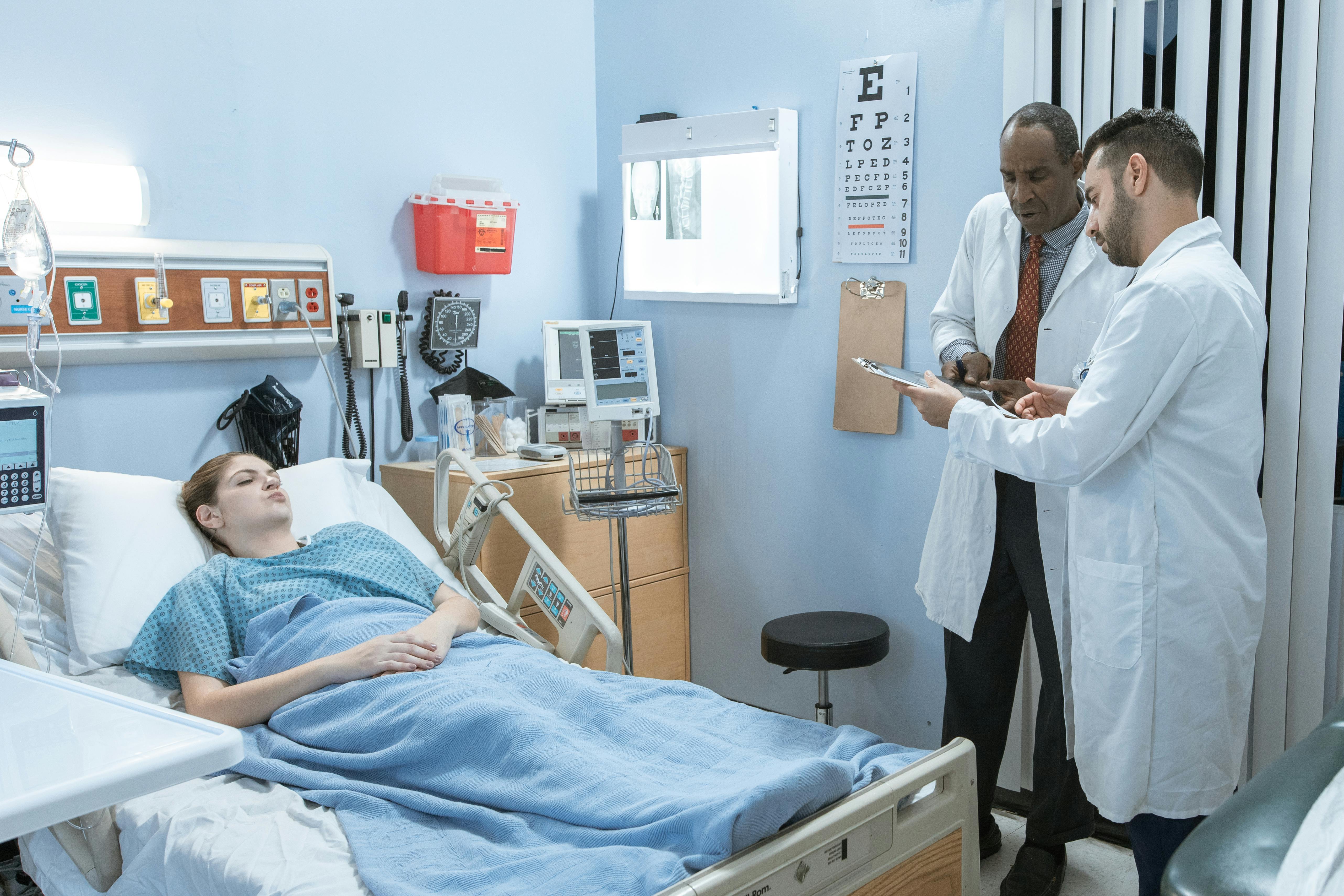A picture of nurses taking care of  a patient in our facilities